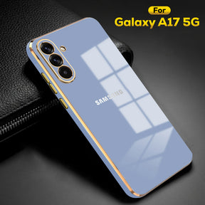 SAMSUNG GALAXY A17 5G ULTRA-SHINE GOLD ELECTROPLATED LUXURIOUS BACK CASE WITH CAMERA PROTECTION