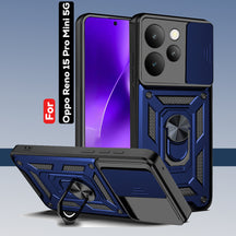 OPPO Reno15 Pro Mini 5G Armor Military-grade Case With Sliding Camera Cover & 360 Kickstand
