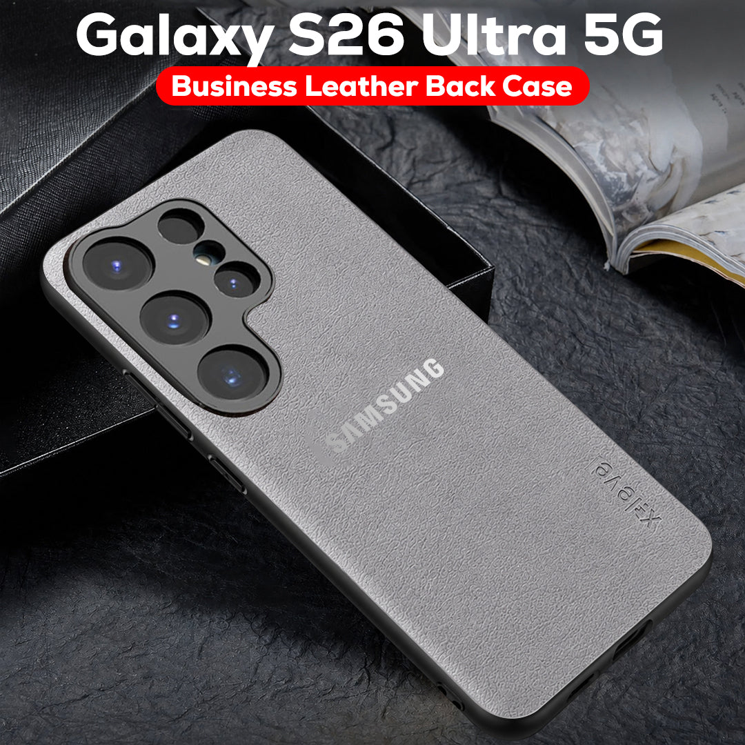 Samsung Galaxy S26 ULTRA 5G PU LEATHER PROTECTIVE BACK CASE WITH CAMERA PROTECTION