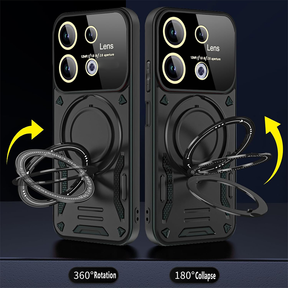 Oppo Reno 13 5G Heavy Duty Rugged Shockproof Camera Lens Protector Phone Cover with Kickstand