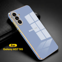 SAMSUNG GALAXY A57 5G ULTRA-SHINE GOLD ELECTROPLATED LUXURIOUS BACK CASE WITH CAMERA PROTECTION