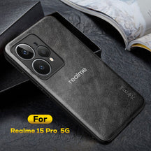 REALME 15 PRO 5G Business Style PU LEATHER PROTECTIVE BACK CASE WITH CAMERA PROTECTION