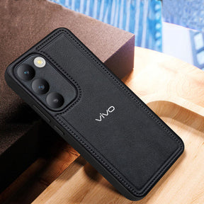 VIVO Y200E 5G Vintage Leather Stitched Protective Back Case