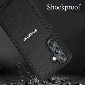 Samsung Galaxy A55 5G Vintage Leather Stitched Protective Back Case