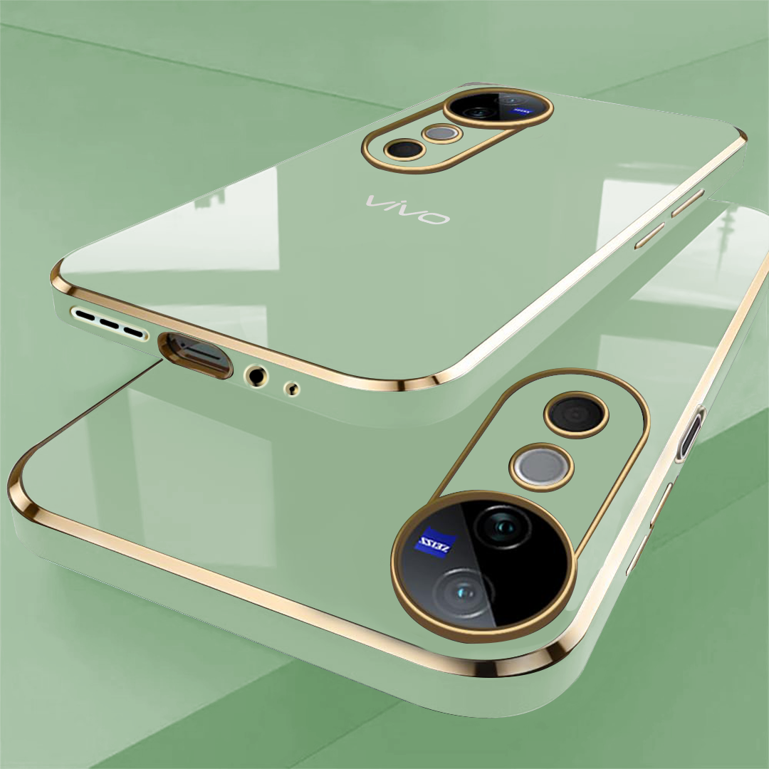 VIVO T3 ULTRA/ V40/V40 PRO 5G ULTRA-SHINE GOLD ELECTROPLATED LUXURIOUS  BACK CASE WITH CAMERA PROTECTION