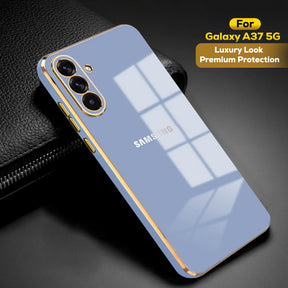 SAMSUNG GALAXY A37 5G ULTRA-SHINE GOLD ELECTROPLATED LUXURIOUS BACK CASE WITH CAMERA PROTECTION