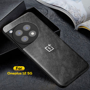 OnePlus 12 5G Business LEATHER BACK CASE WITH CAMERA PROTECTION