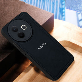 VIVO Y39 5G Vintage Leather Stitched Protective Back Case
