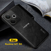 REALME 14T 5G Business Style PU LEATHER PROTECTIVE BACK CASE WITH CAMERA PROTECTION