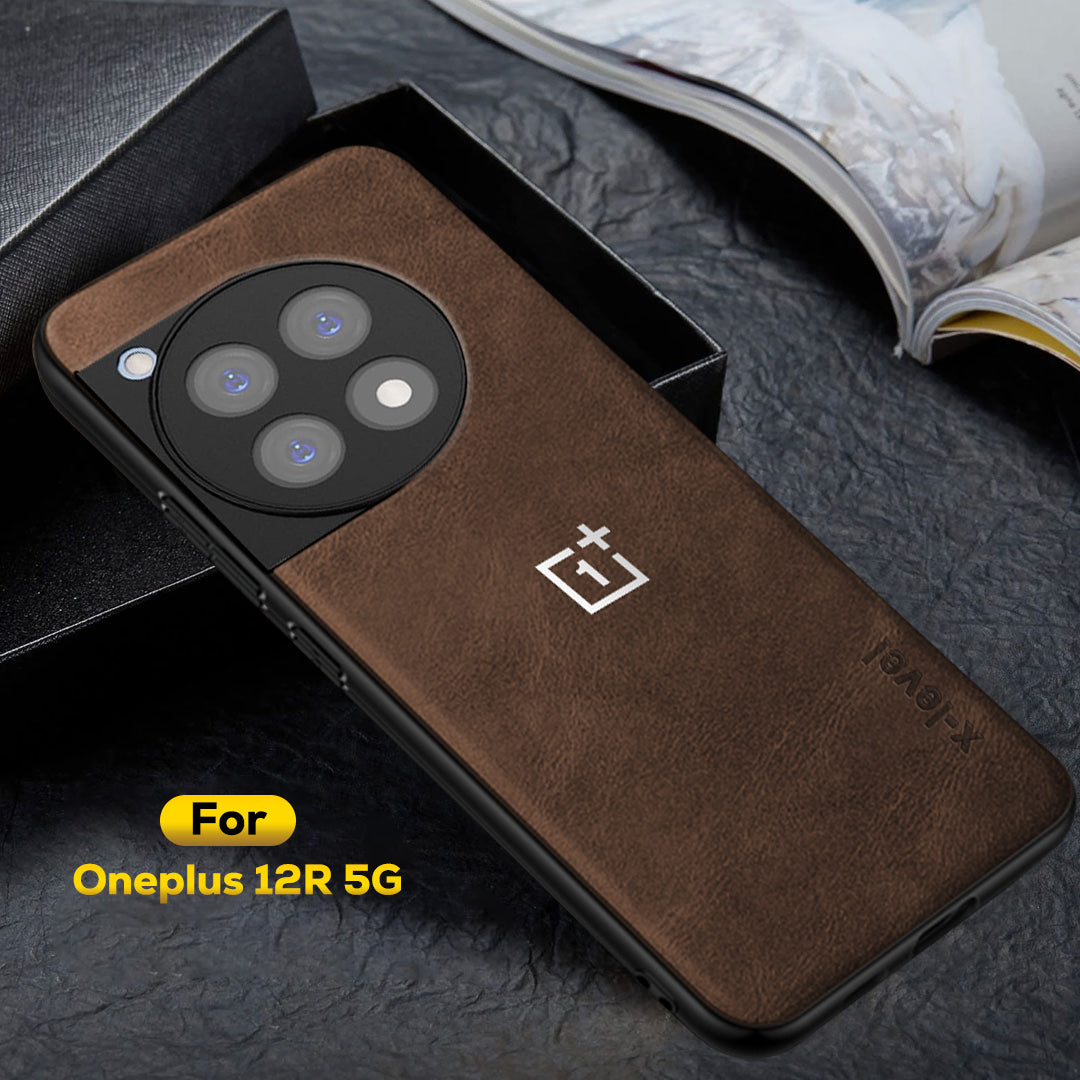 OnePlus 12R 5G Business LEATHER BACK CASE WITH CAMERA PROTECTION