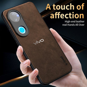 VIVO V50/V50e 5G Business Style PU LEATHER PROTECTIVE BACK CASE WITH CAMERA PROTECTION