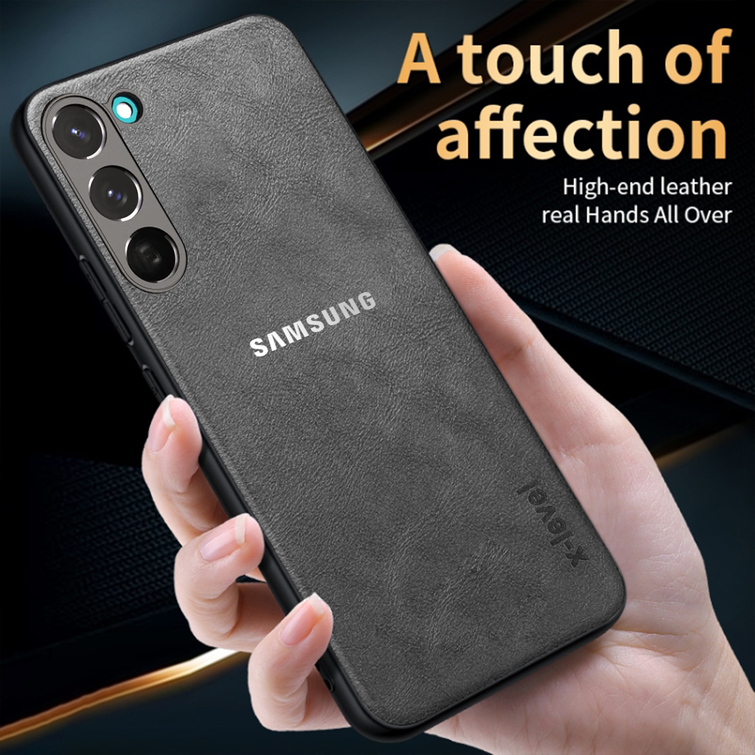 GALAXY S23 5G Business Style PU LEATHER PROTECTIVE BACK CASE WITH CAMERA PROTECTION