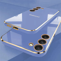 GALAXY S24 5G ULTRA-SHINE GOLD ELECTROPLATED LUXURIOUS  BACK CASE WITH CAMERA PROTECTION