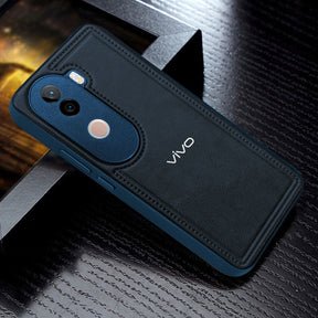 VIVO V40E 5G Vintage Leather Stitched Protective Back Case