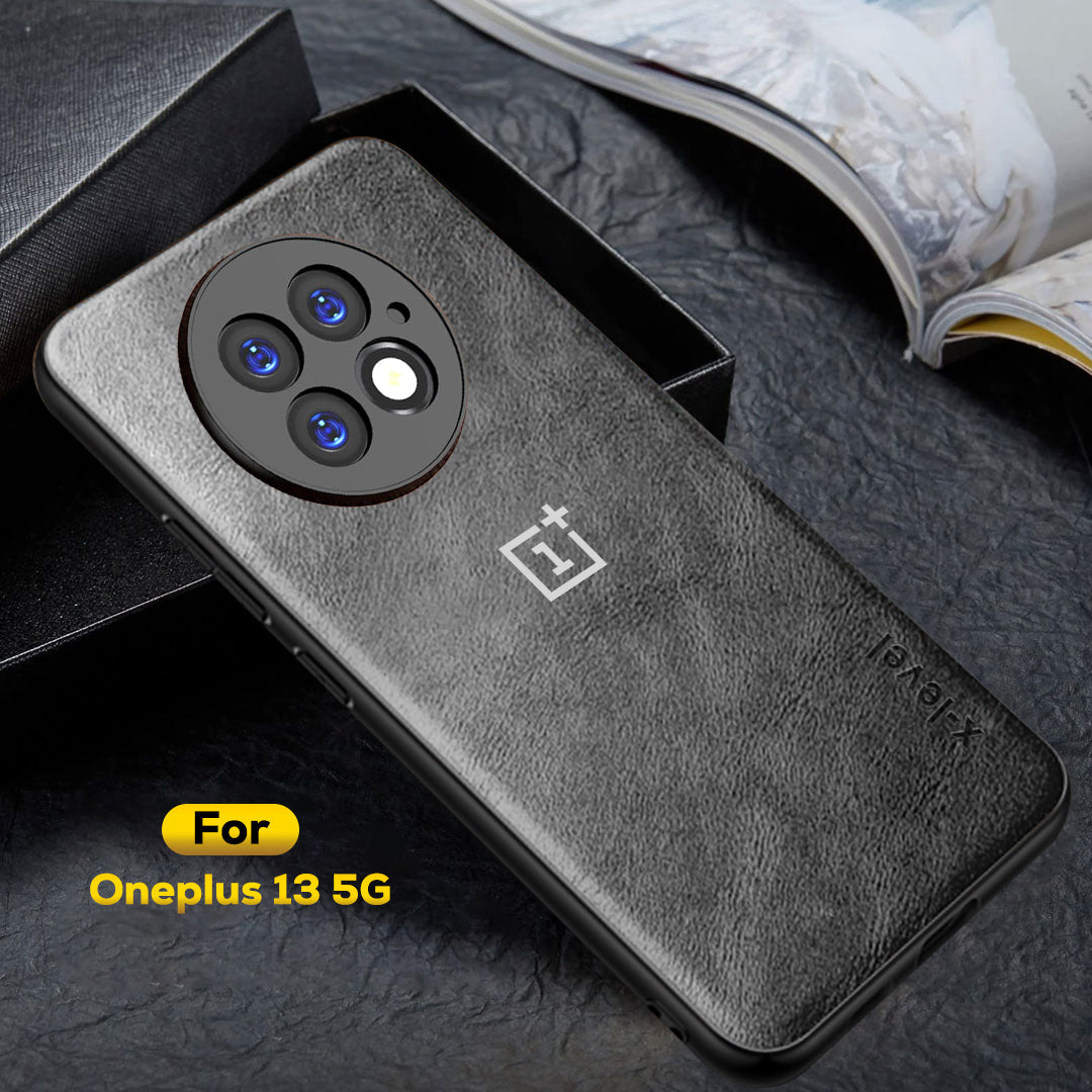 OnePlus 13 5G Business LEATHER BACK CASE WITH CAMERA PROTECTION