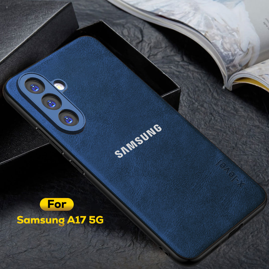 SAMSUNG GALAXY A17 5G Business Style PU LEATHER PROTECTIVE BACK CASE WITH CAMERA PROTECTION