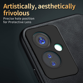 OPPO F25 Pro 5G Business Style PU LEATHER PROTECTIVE BACK CASE WITH CAMERA PROTECTION