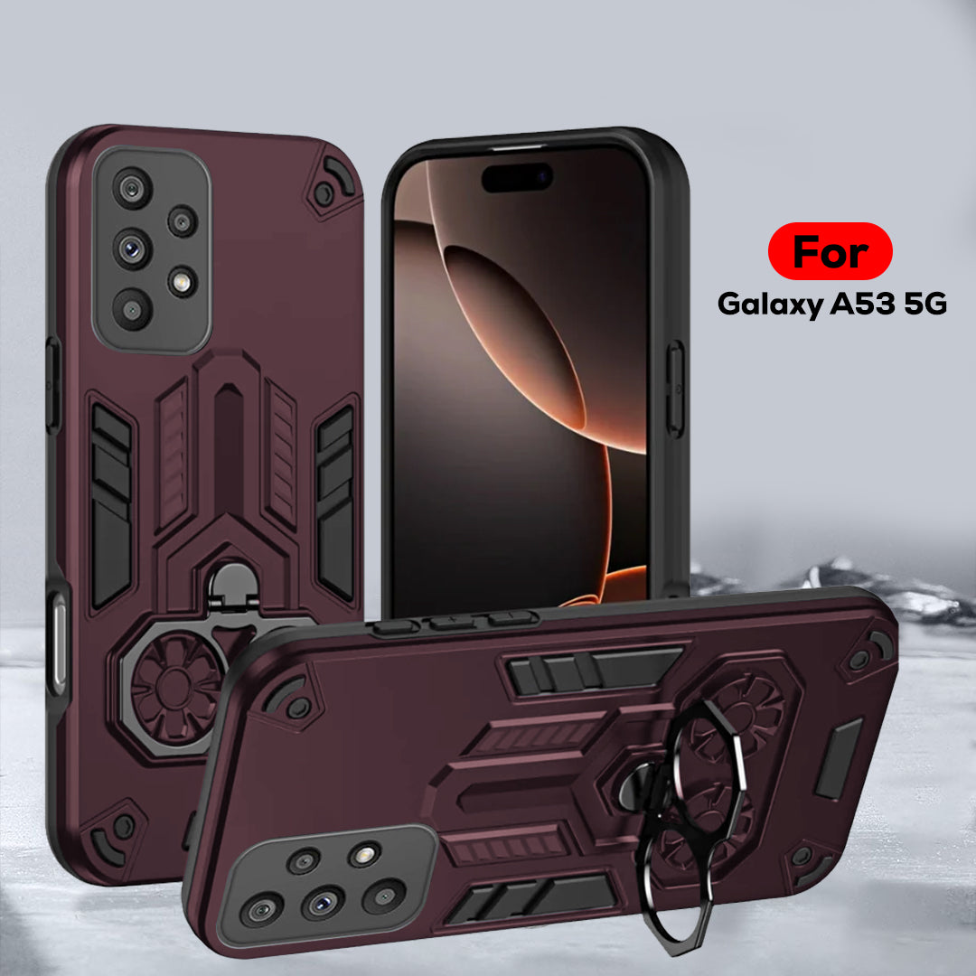 Samsung Galaxy A53 5G Armor knight Series Camera Protection 2 in 1 Shockproof Phone Cover with Kickstand