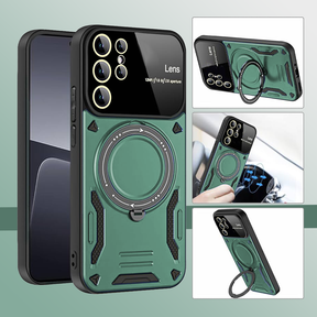 SAMSUNG GALAXY S25 Ultra 5G Heavy Duty Rugged Shockproof Camera Lens Protector Phone Cover with Kickstand