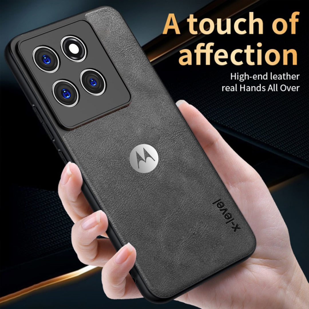 MOTOROLA EDGE 60 STYLUS 5G Business Style PU LEATHER PROTECTIVE BACK CASE WITH CAMERA PROTECTION