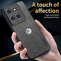 MOTOROLA EDGE 60 STYLUS 5G Business Style PU LEATHER PROTECTIVE BACK CASE WITH CAMERA PROTECTION