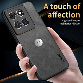 MOTOROLA EDGE 60 STYLUS 5G Business Style PU LEATHER PROTECTIVE BACK CASE WITH CAMERA PROTECTION