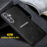 GALAXY S24 FE 5G Business Style PU LEATHER PROTECTIVE BACK CASE WITH CAMERA PROTECTION
