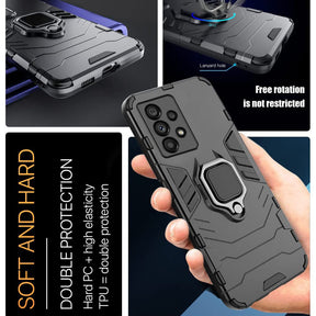 Galaxy A53 5G Black Panther Metal Bracket Shockproof Protective Back Case