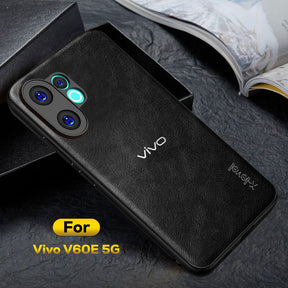 VIVO V60e 5G Business Style PU LEATHER PROTECTIVE BACK CASE WITH CAMERA PROTECTION