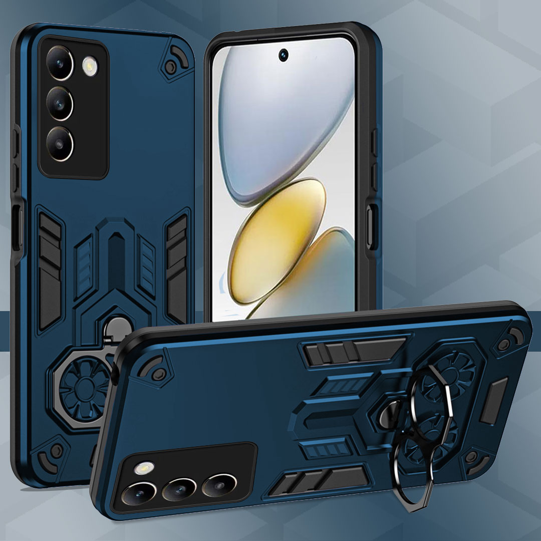 Vivo T3 5G Armor knight Series Camera Protection 2 in 1 Shockproof Phone Cover with Kickstand