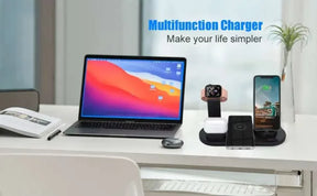 4 in 1 Rotatable Wireless Charger Dock For iPhone/Micro USB Phone/Type-C Phone