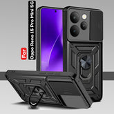 OPPO Reno15 Pro Mini 5G Armor Military-grade Case With Sliding Camera Cover & 360 Kickstand