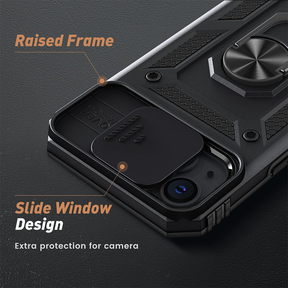 IPhone 14 5G Armor Military-grade Case With Sliding Camera Cover & 360 Kickstand