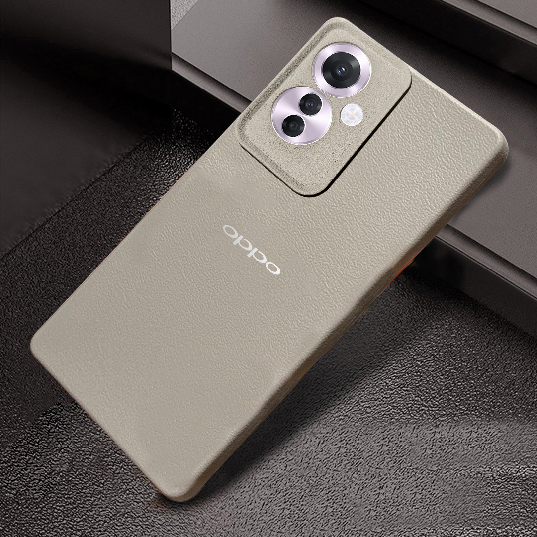 Oppo F25 PRO 5G Solid Color Leather Texture Matte Phone Back Case