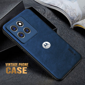 MOTOROLA EDGE 60 PRO 5G Business Style PU LEATHER PROTECTIVE BACK CASE WITH CAMERA PROTECTION