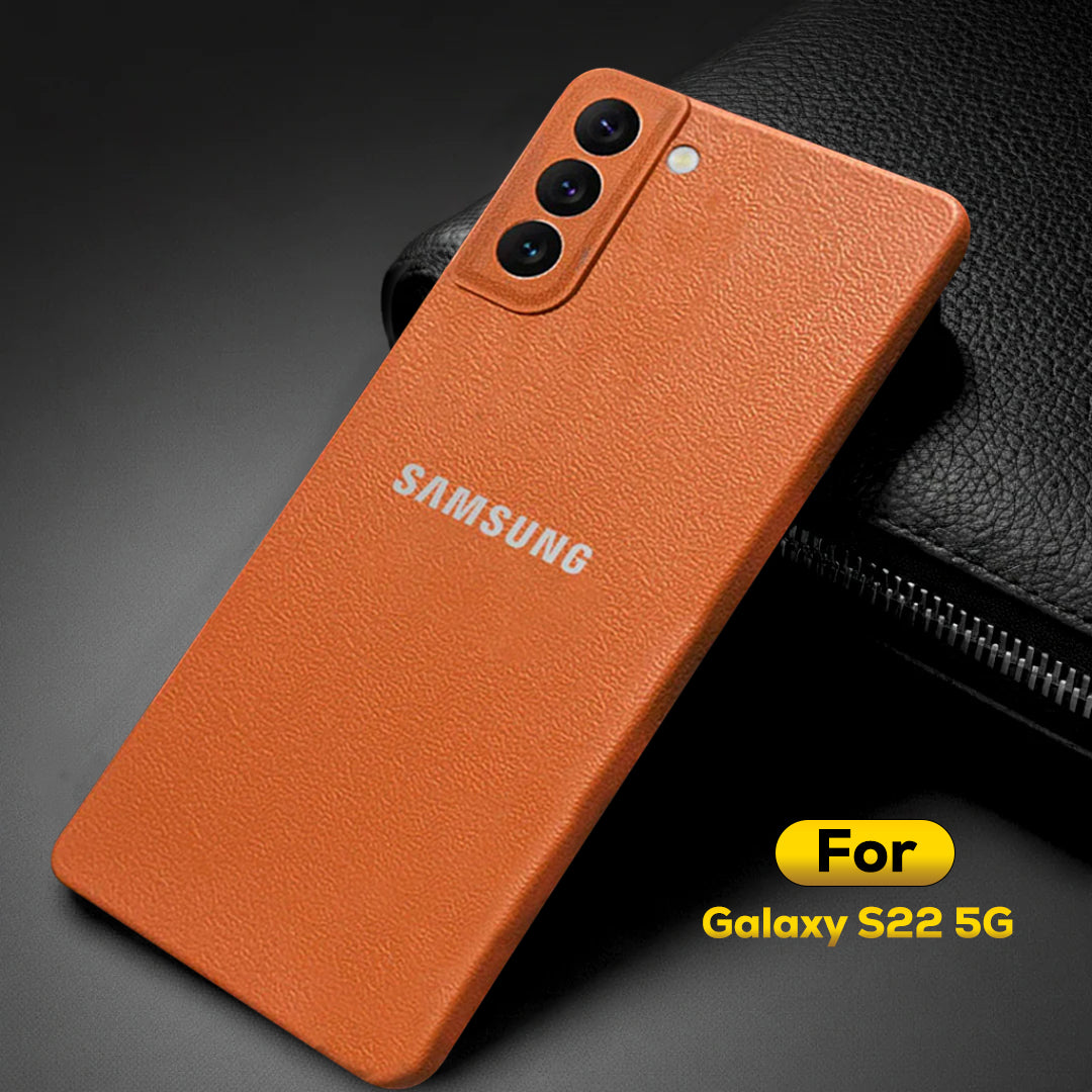 Samsung Galaxy S22 5G Solid Color Leather Texture Matte Phone Back Case