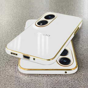 RENO 8T ULTRA-SHINE GOLD ELECTROPLATED LUXURIOUS  BACK CASE WITH CAMERA PROTECTION