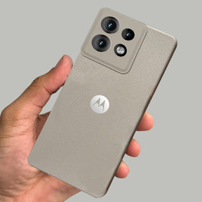 MOTO EDGE 50 NEO 5G Solid Color Leather Texture Matte Phone Back Case