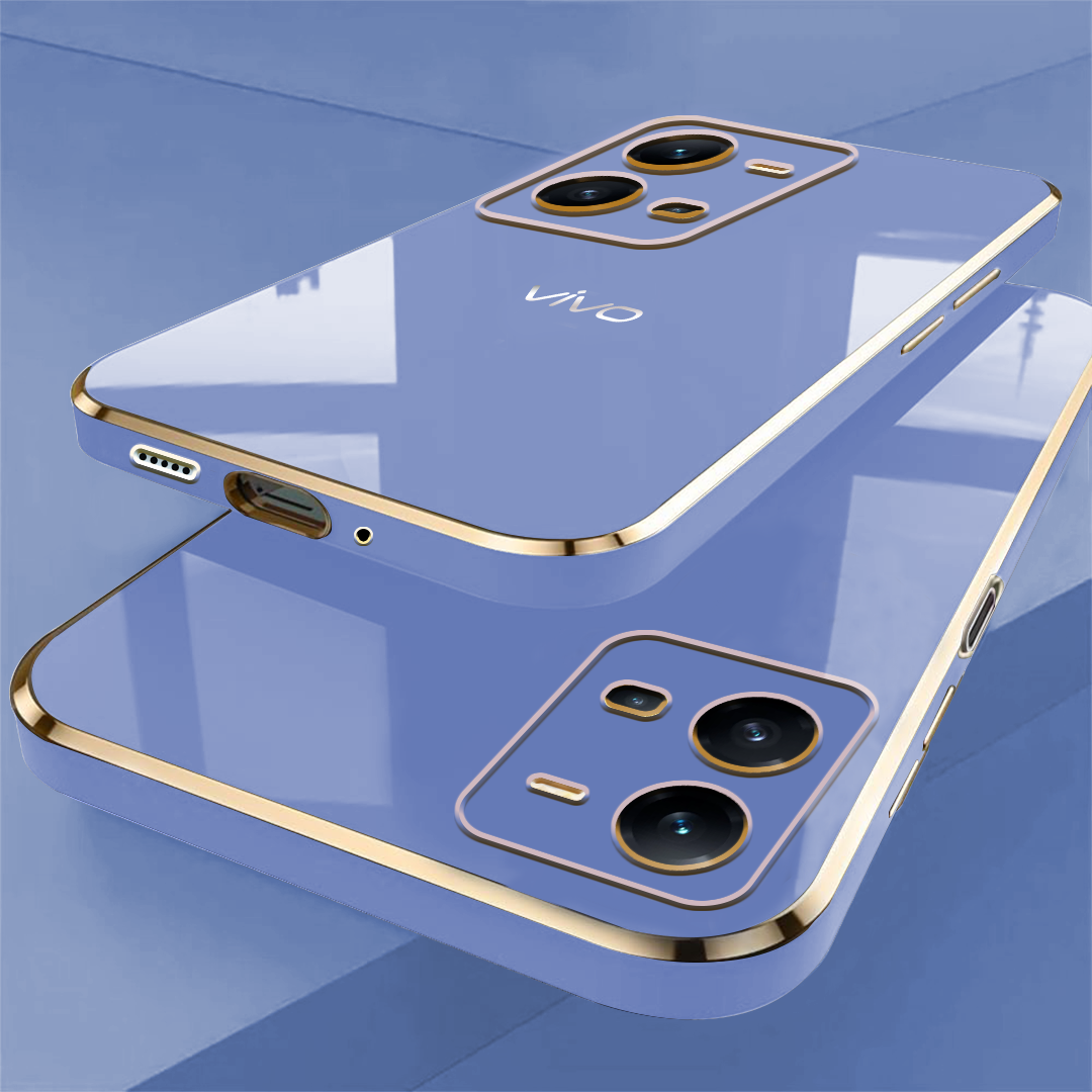 VIVO V25 5G ULTRA-SHINE GOLD ELECTROPLATED LUXURIOUS BACK CASE WITH CAMERA PROTECTION