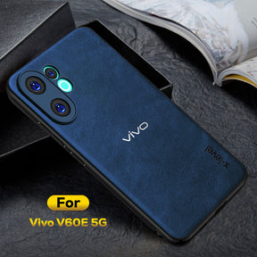 VIVO V60e 5G Business Style PU LEATHER PROTECTIVE BACK CASE WITH CAMERA PROTECTION