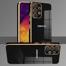 GALAXY A23 ULTRA-SHINE GOLD ELECTROPLATED LUXURIOUS  BACK CASE WITH CAMERA PROTECTION
