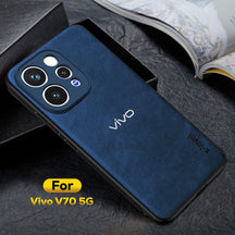VIVO V70 5G Business Style PU LEATHER PROTECTIVE BACK CASE WITH CAMERA PROTECTION