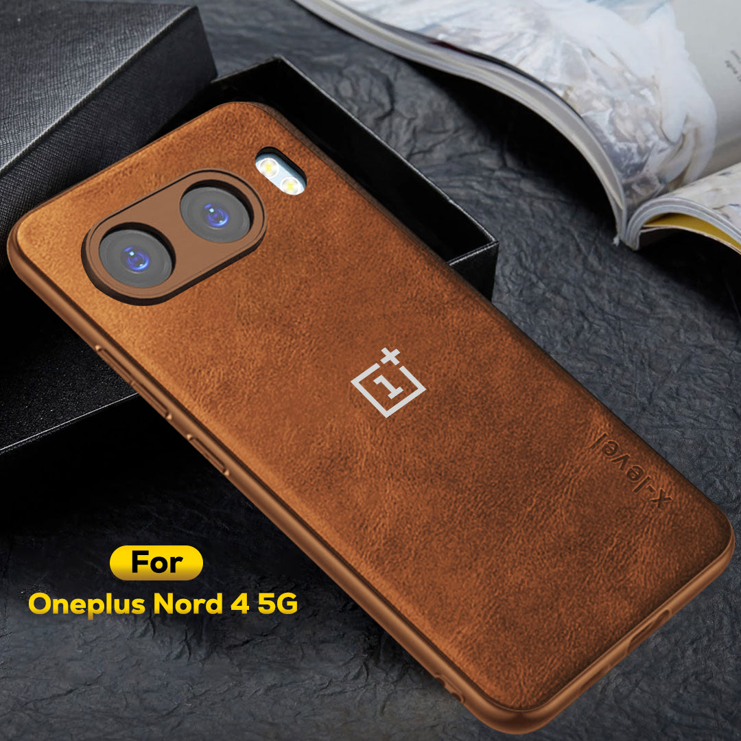 ONEPLUS NORD 4 5G Business Style PU LEATHER PROTECTIVE BACK CASE WITH CAMERA PROTECTION