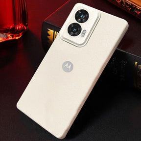 MOTO EDGE 50 FUSION 5G Solid Color Leather Texture Matte Phone Back Case