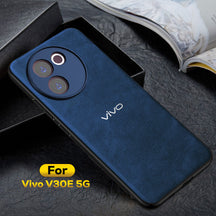 VIVO V30e 5G Business Style PU LEATHER PROTECTIVE BACK CASE WITH CAMERA PROTECTION