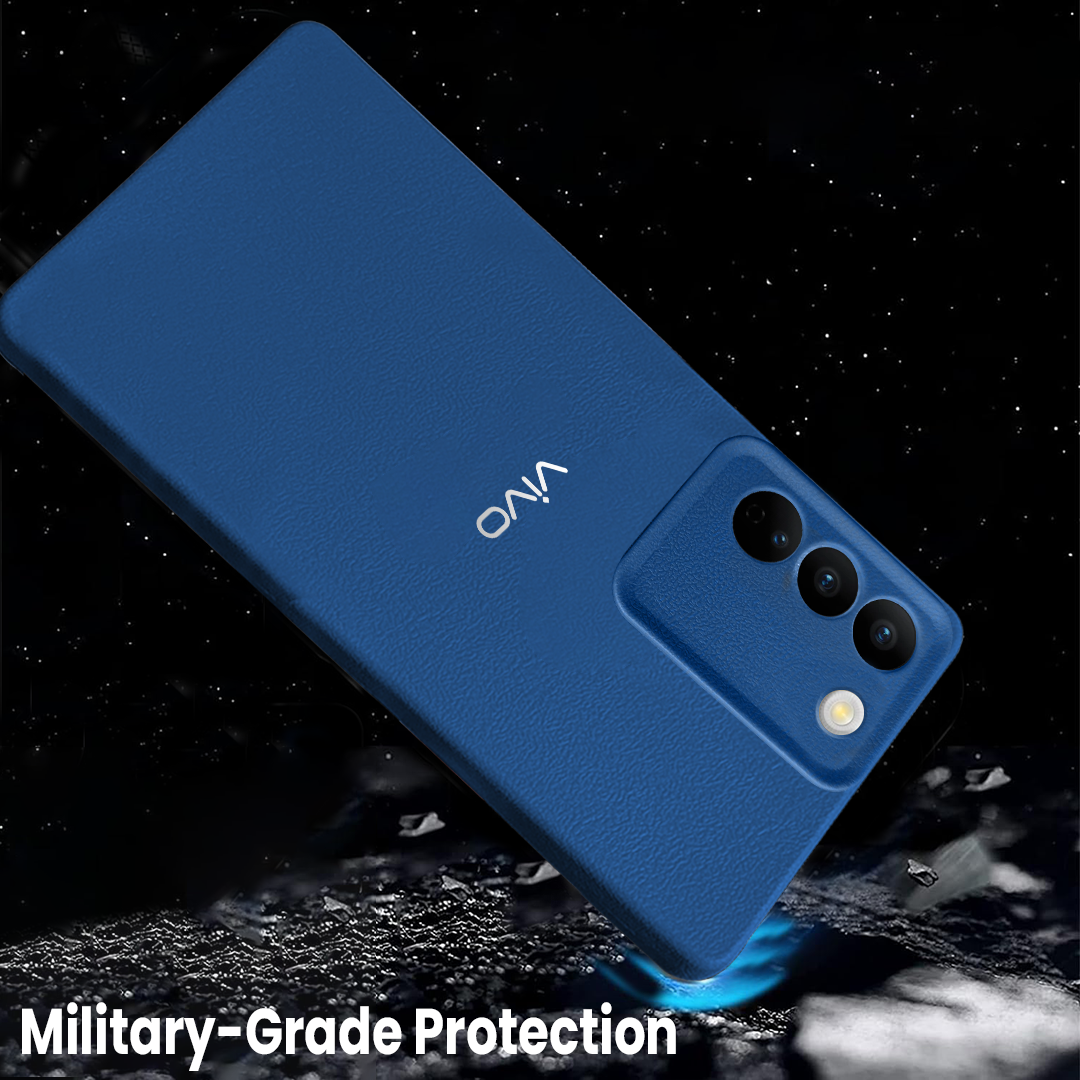Vivo T3 5G Solid Color Leather Texture Matte Phone Back Case