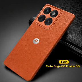 MOTO EDGE 60 FUSION 5G Solid Color Leather Texture Matte Phone Back Case