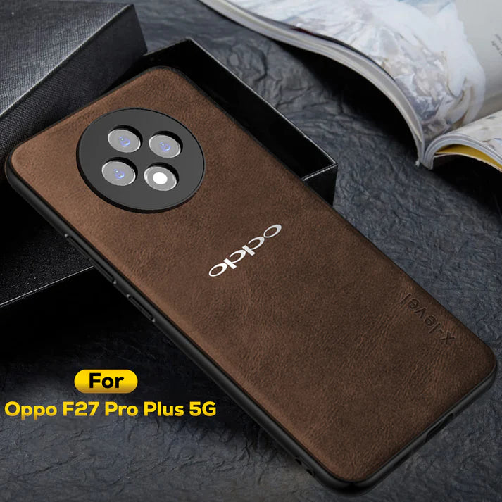 OPPO F27 PRO PLUS 5G Business Style PU LEATHER PROTECTIVE BACK CASE WITH CAMERA PROTECTION