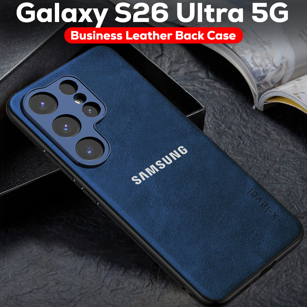Samsung Galaxy S26 ULTRA 5G PU LEATHER PROTECTIVE BACK CASE WITH CAMERA PROTECTION