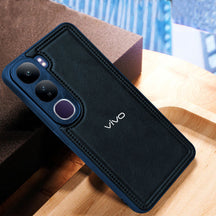 VIVO Y300 5G Vintage Leather Stitched Protective Back Case